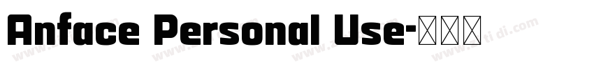 Anface Personal Use字体转换